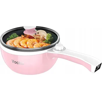 Hrnec VOCHA ELEKTRICKÝ HRNEC 1,5 L PŘENOSNÝ MINI S NEPŘILNAVÝM POVRCHEM A VÍKEM