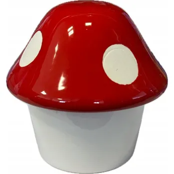 Dóza na potraviny Smukee Keramická dóza ve tvaru muchomůrky na svačinu