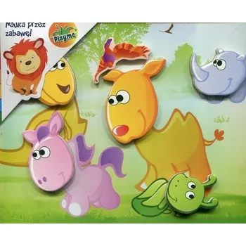 Dřevěná hračka BRIMAREX DŘEVĚNÉ PUZZLE ZVÍŘÁTKA