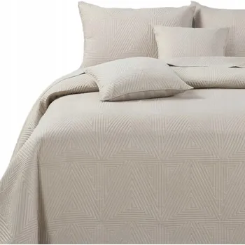Přehoz na lůžko Přehoz Spod Igły i Nitki bavlna 160 cm x 220 cm béžový