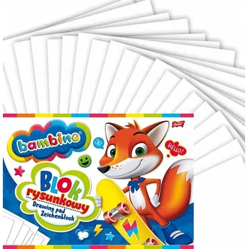 Sešit Bílý školní blok na kreslení A4, 20 listů Bambino