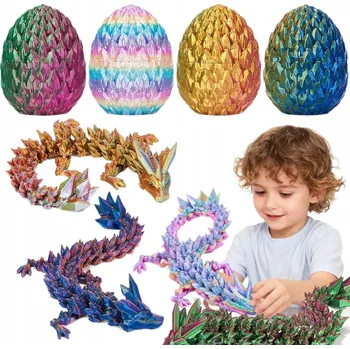 Figurka Křišťálový Drak Crystal Dragon 13cm pohyblivá kloubová figurka 3D 4ks