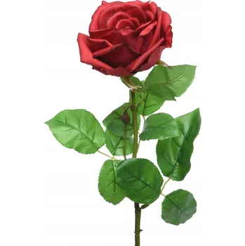 umělá květina Umělá růže větvička červená jako živá, dlouhá 68 cm