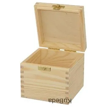 Dárková krabička Dřevěná krabička 11,5 cm x 11,5 cm se zapínáním