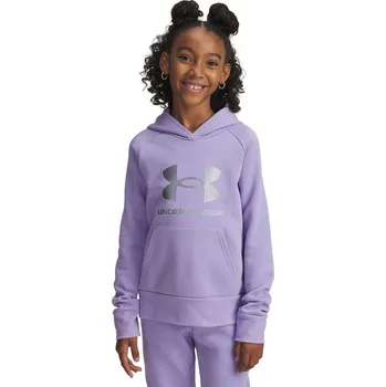 Chlapecká mikina Dětská mikina přes hlavu Under Armour G RIVAL FLEECE SHIMMER HOODIE fialová 6004118-538 - YXL | UK 12 | US 13