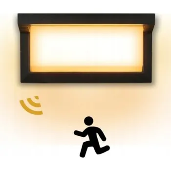 Venkovní osvětlení Venkovní nástěnné LED svítidlo 18W s ČIDLEM POHYBU, fasádní lampa