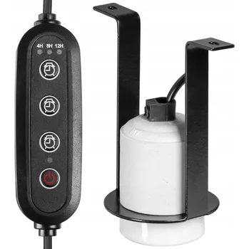 Osvětlení do terária OBJÍMKA DO TERÁRIA S ČASOVAČEM, VÝHŘEVNÁ ŽÁROVKA UVB E27