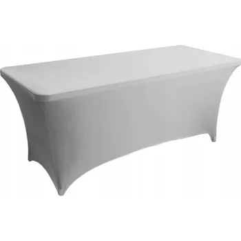 ubrus Elastický ubrus na obdélníkový stůl 4Wedding 180 x 76 cm šedý