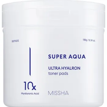 Kosmetika Missha Super Aqua Ultra Hyalron Tónovací polštářky na obličej 90ks