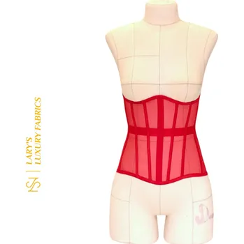 Korzet Červený tylový pasový korzet – zvýrazněte svůj pas s elegancí Velikost: XS