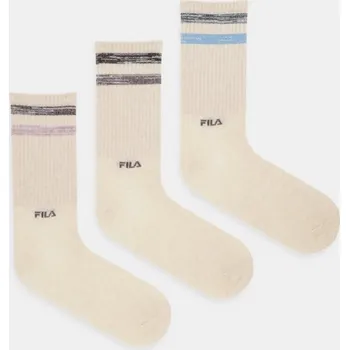Pánské ponožky Ponožky Fila 3-pack béžová barva, F6139 80X, vel. 35/38
