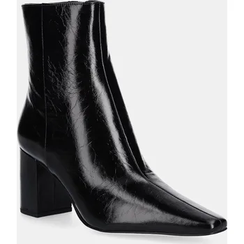 Dámské kozačky Kožené kotníkové boty MICHAEL Michael Kors Elise dámské, černá barva, na podpatku, 40T5ELME7L.001 99X, EUR 40