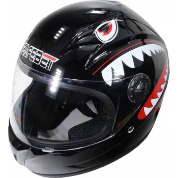 Helma na motorku Motocyklová přilba Safebet HF-909, velikost XL, černá