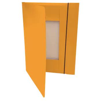 Odkládací mapa 3 klopy A4 PP plus 253 s gumou, oranžová