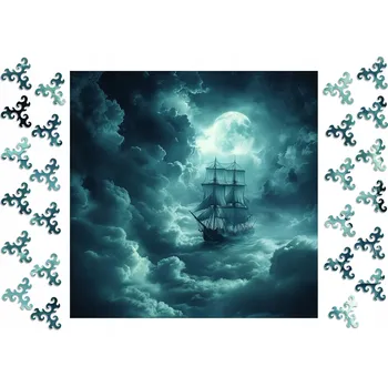 Obraz Puzzle Dřevěné Premium Černá Perla XXL Dárek 1Puzzel Loď Oceán