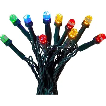 Venkovní osvětlení EGLO STAR LED ŘETĚZ 411337 DIAMOND STAR LIGHT 7,5M 100X0,066W BAREVNÝ 230VAC IP44 ČAS ČER