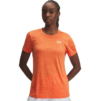 Dámské oblečení Dámské funkční tričko s krátkým rukávem Under Armour TECH SSC - TWIST W oranžové 1384230-844 - S | UK 9,5 | US 10,5