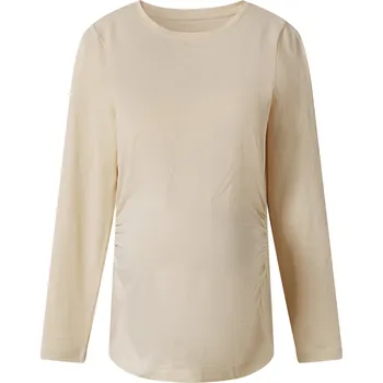 Dámské tričko esmara® Dámské těhotenské triko s dlouhými rukávy s BIO bavlnou (béžová, L(44/46))