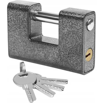 Visací zámek Visací zámek na klíč ZÁMEK S OTVÍRACÍM OČKEM ZABEZPEČENÍ PÍSMENO D