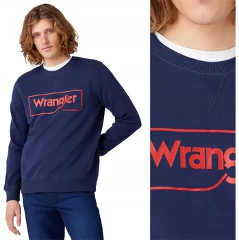Pánská mikina WRANGLER FRAME LOGO CREW PÁNSKÁ MIKINA KLASICKÁ XL