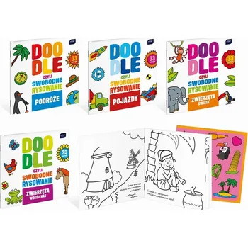 omalovánky Interdruk OMALOVÁNKA DOODLE Volné KRESLENÍ Cestování + Samolepky