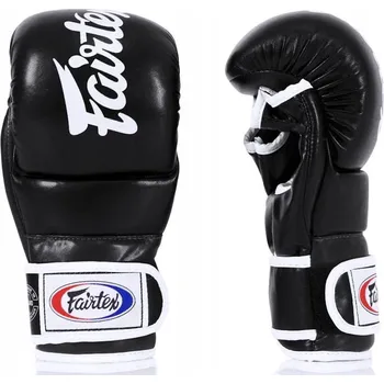 Rukavice MMA RUKAVICE FAIRTEX FGV18 "Super Sparring" (černá/černá/bílé lemování) - L