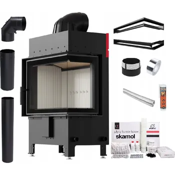 Krbová vložka KRBOVÁ VLOŽKA LUCY 12 kW PRAVÁ OCELOVÁ TEPLOVZDUŠNÁ EKODESIGN