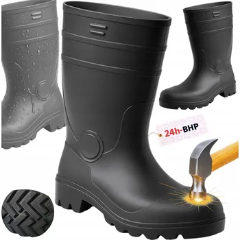 Pracovní obuv Pracovní gumáky - BOZP Holínky PRACOVNÍ GUMÁKY Pánské boty BOZP NOR-FUR5BK velikost 42