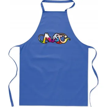 Kuchyňská zástěra KUCHYŇSKÁ ZÁSTĚRA MÓDNÍ POTISK HUDBA DÁREK PRO DJE HUDEBNÍKA