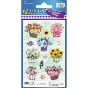 samolepka Samolepky na dekoraci KVĚTINY 56890 Z-DESIGN AVERY