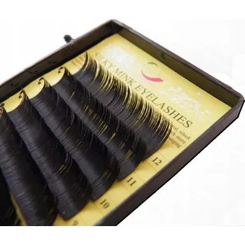 Umělé řasy Hedvábné řasy na prodlužování Silky Mink D 0,25, délka 11 mm, 12 proužků