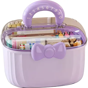 Šperkovnice Fialová šperkovnice pro dívky Dárek Organizér na gumičky a šperky 12 Fialová