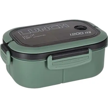 Svačinový box Hütermann Lunchbox 1200ml nádoba na jídlo - zelená.