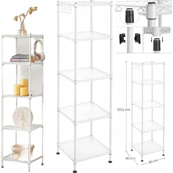 Koupelnový nábytek KOUPELNOVÁ SKŘÍŇKA STOJÍCÍ ROHOVÁ POLICE SLOUPEK 30