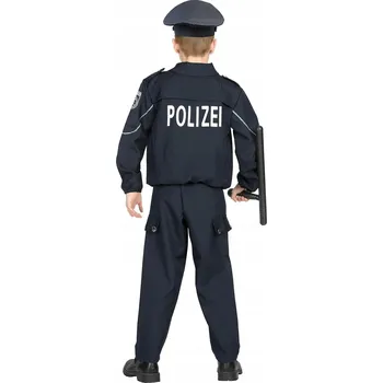 Karnevalový kostým KOSTÝM POLICISTY KOSTÝM POLICAJT PRO DĚTI NA HALLOWEEN, PŘEVLEK, VELIKOST 158 cm