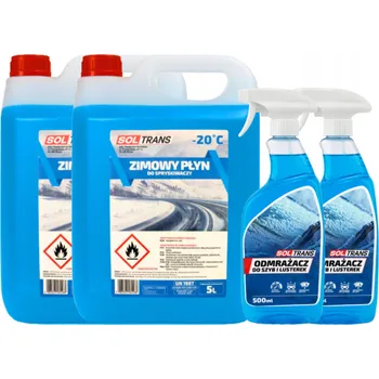 Směs do ostřikovače 2x KAPALINA DO OSTŘIKOVAČŮ 5L + ODMRAZOVAČ OKEN 500ML ZIMNÍ SADA LAKSOL