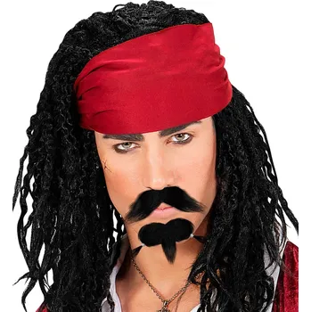 Karnevalový doplněk WIDMANN Pirátské vousy s bradkou a korálky
