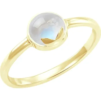 Prsten Zlatý prsten s cabochon měsíčním kamenem Yana