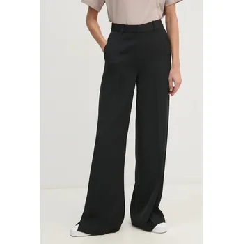Dámské kalhoty Kalhoty Calvin Klein dámské, černá barva, široké, high waist, K20K207876 99X, vel. 36