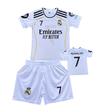 Numberoplus Premium dětský fotbalový dres Komplet Real Madrid FC 2025/2026 - Cristiano Ronaldo.CR7 Fly Better Velikost: 16 let (vel.166-172)