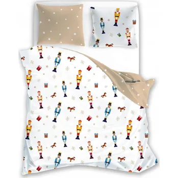 Povlečení POVLEČENÍ bavlněné VÁNOČNÍ 160x200 + 2x 70x80 sada 3 dílná