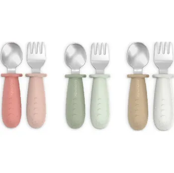 Jídelní židlička SUAVINEX | Lžička a vidlička COLOUR ESSENCE