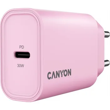 CANYON Síťová nabíječka OnCharge 30CL 30W 1xPD EU Růžová