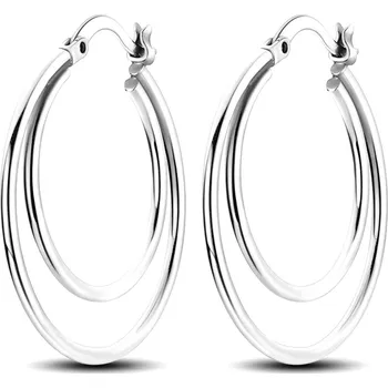 Náušnice Prosperk Náušnice kruhy duo stříbrné