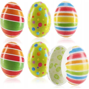 Velikonoční dekorace 6x PISANKY K NAPLNĚNÍ VELIKONOČNÍ VEJCE PRÁZDNÉ PRO DĚTI Velikonoce 9 CM