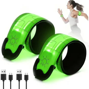 REFLEXNÍ PÁSEK S LED OSVĚTLENÍM NA SUCHÝ ZIP PRO LIDI A ZVÍŘATA 2KS