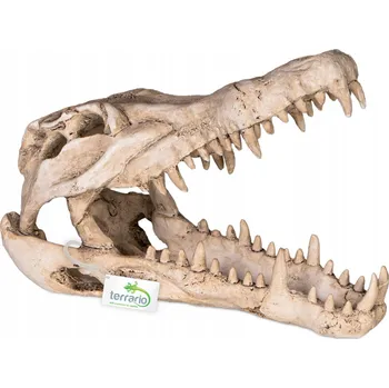 Dekorace do akvária LEBKA S OTEVŘENÝMI ČELISTMI DEKORACE DO TERÁRIA AKVÁRIA 23 CM