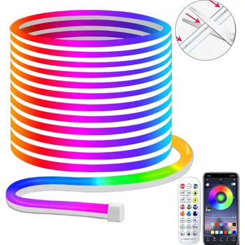 LED osvětlení LED RGB pásek 5m LED diody 5050 Lišta 24V BAREVNÝ S DÁLKOVÝM OVLADAČEM + APLIKACE