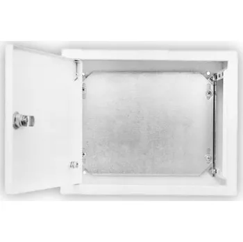 Rozvaděč Kovová nástěnná skříň bílá s montážní deskou RZ 1NN KUBIAK