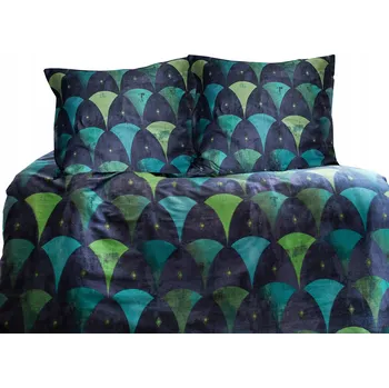 Povlečení Sada povlečení 220x200 z husté bavlněné saténu, tmavě modrá, Stamp Luxury